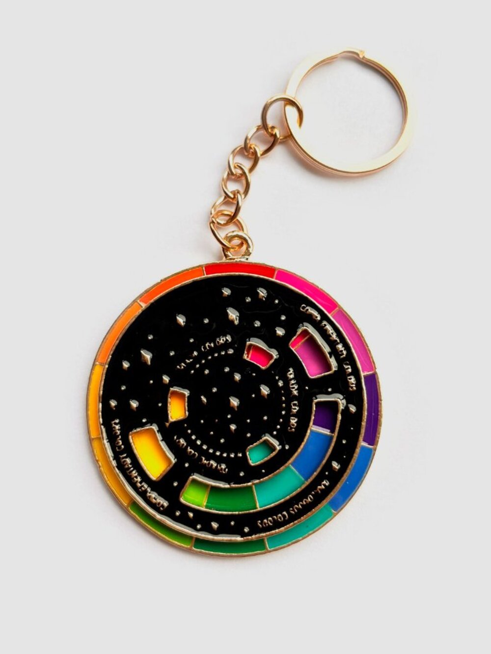 Rotatable Color Wheel keychain